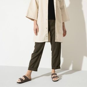 NEW Birkenstock Arizona Shearling Sandal Habana & Natural Oiled Leather EU 36